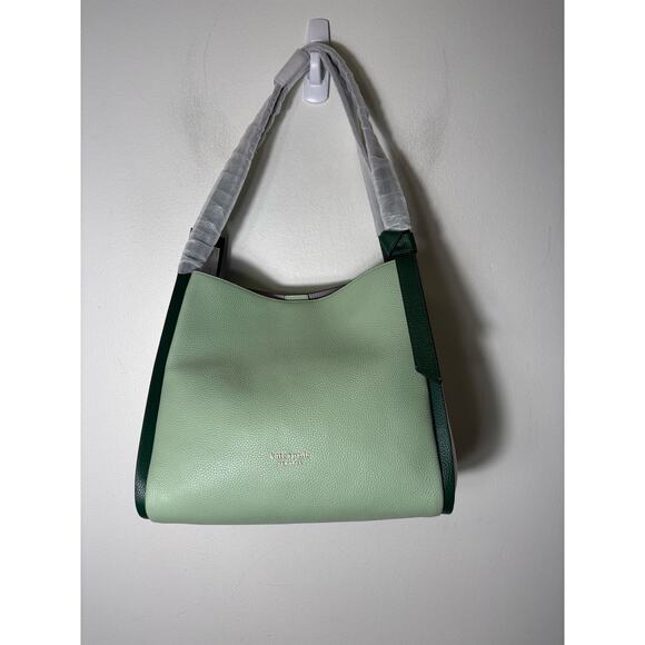 NWT Kate Spade Color Block Beach Glass Large Pebbled Shoulder Bag - Picture 1 of 5